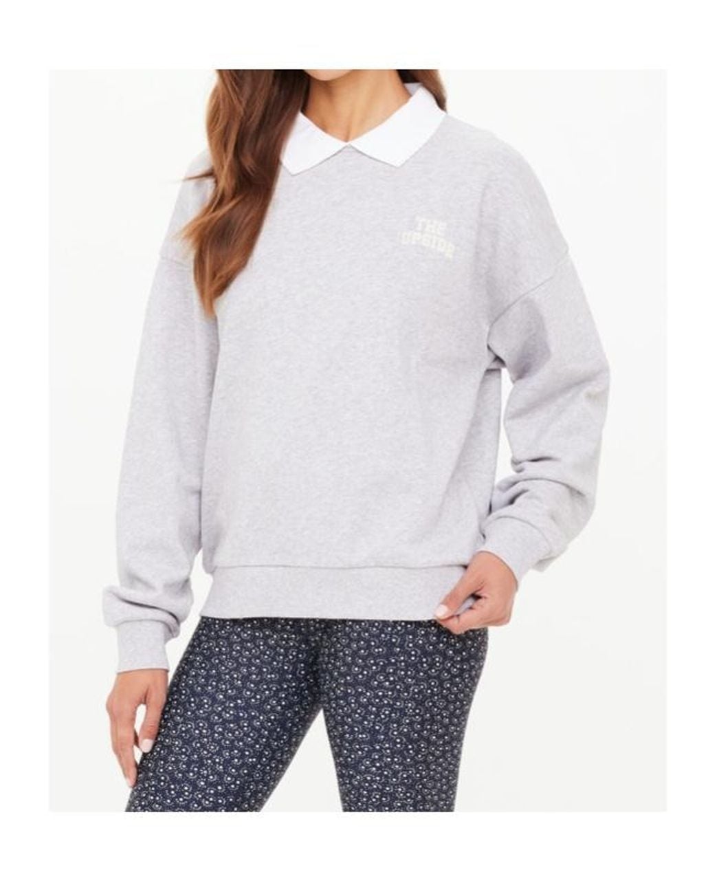 The Upside Gray Pascal Collared Sweatshirt