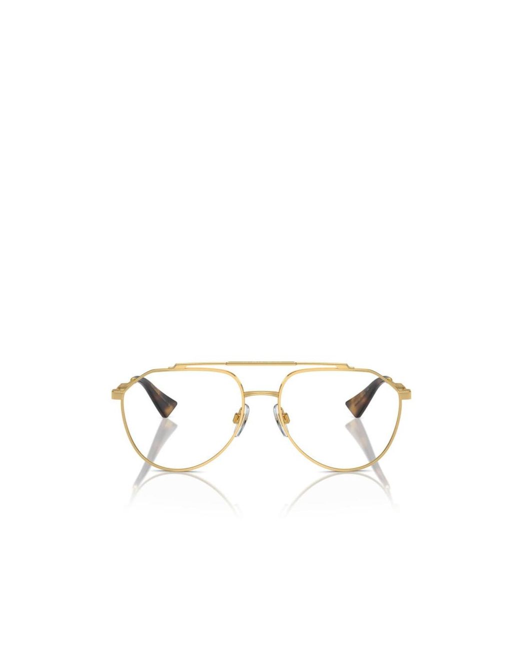 Dolce & Gabbana White Eyewear Aviator Frame Glasses