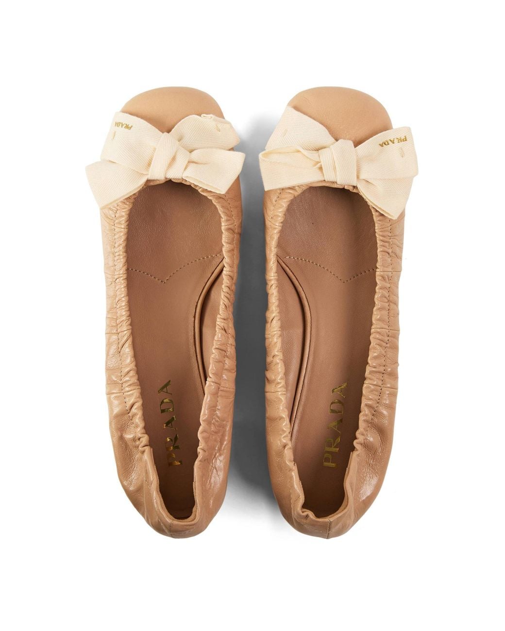 Prada Natural French Style Ballet Flats