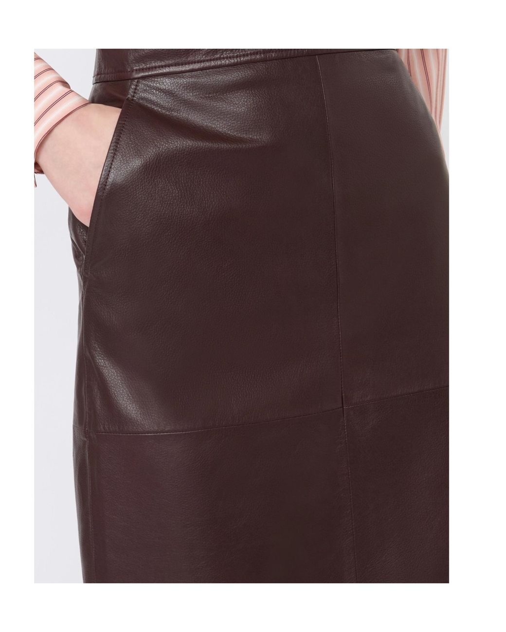 Max Mara Brown Studio Panelled Midi Skirt