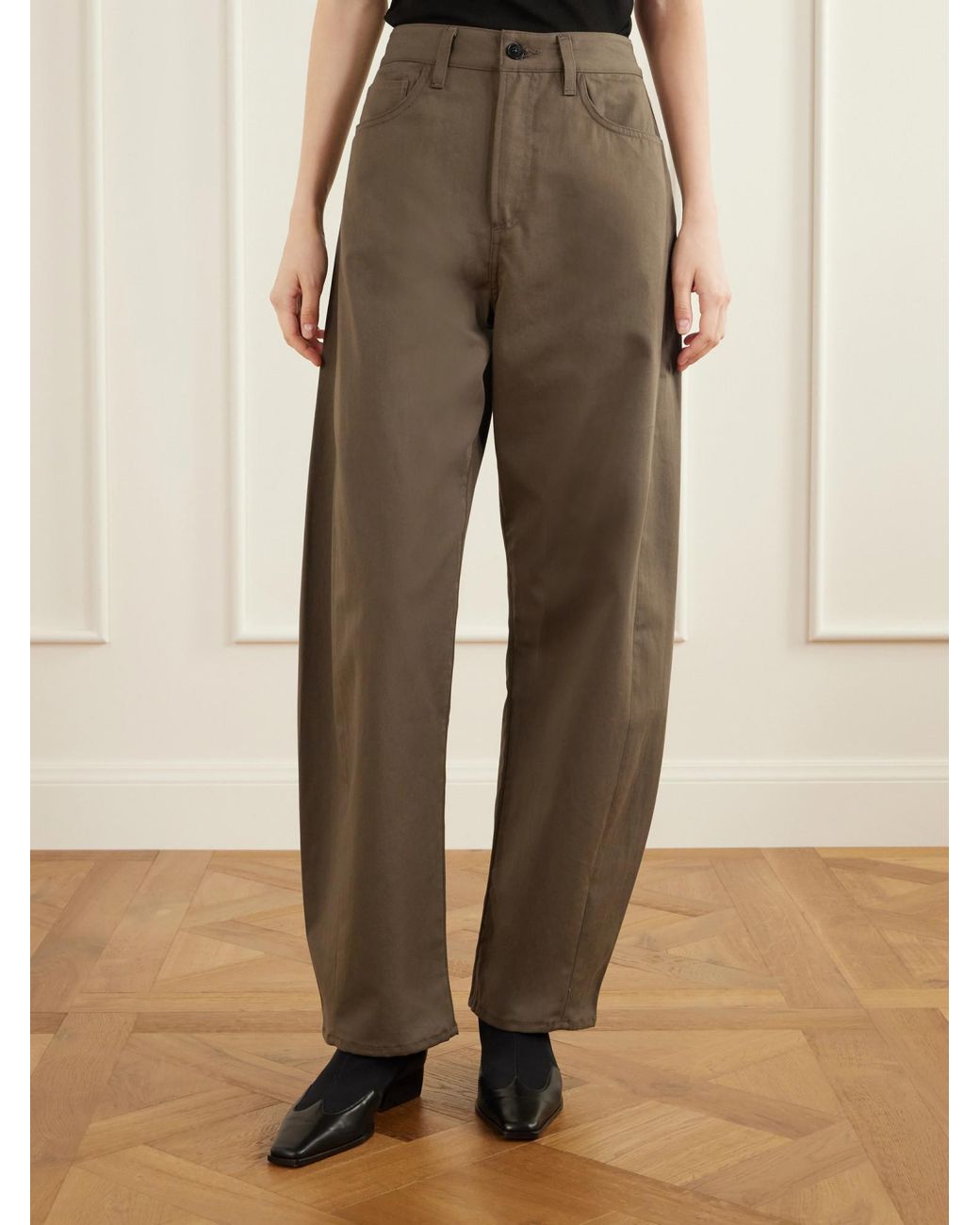 Agolde Brown Luna Wide-Leg Trousers
