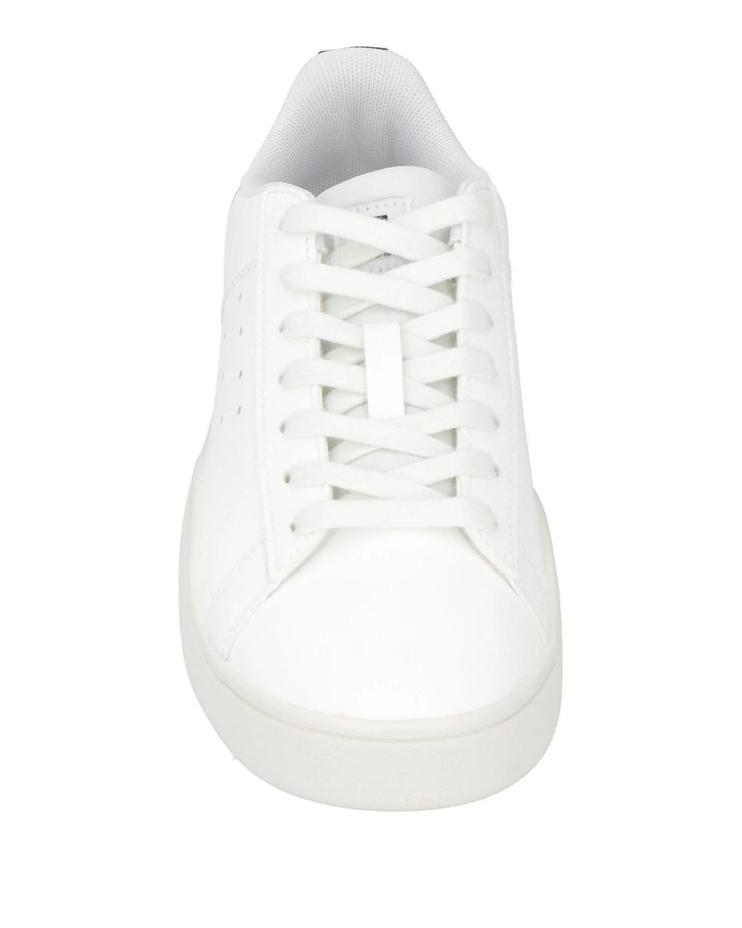 DIESEL White Minimalist Low-Top Sneakers