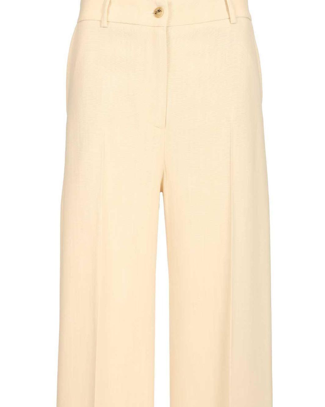 Etro Natural Tailored Straight-Leg Pants
