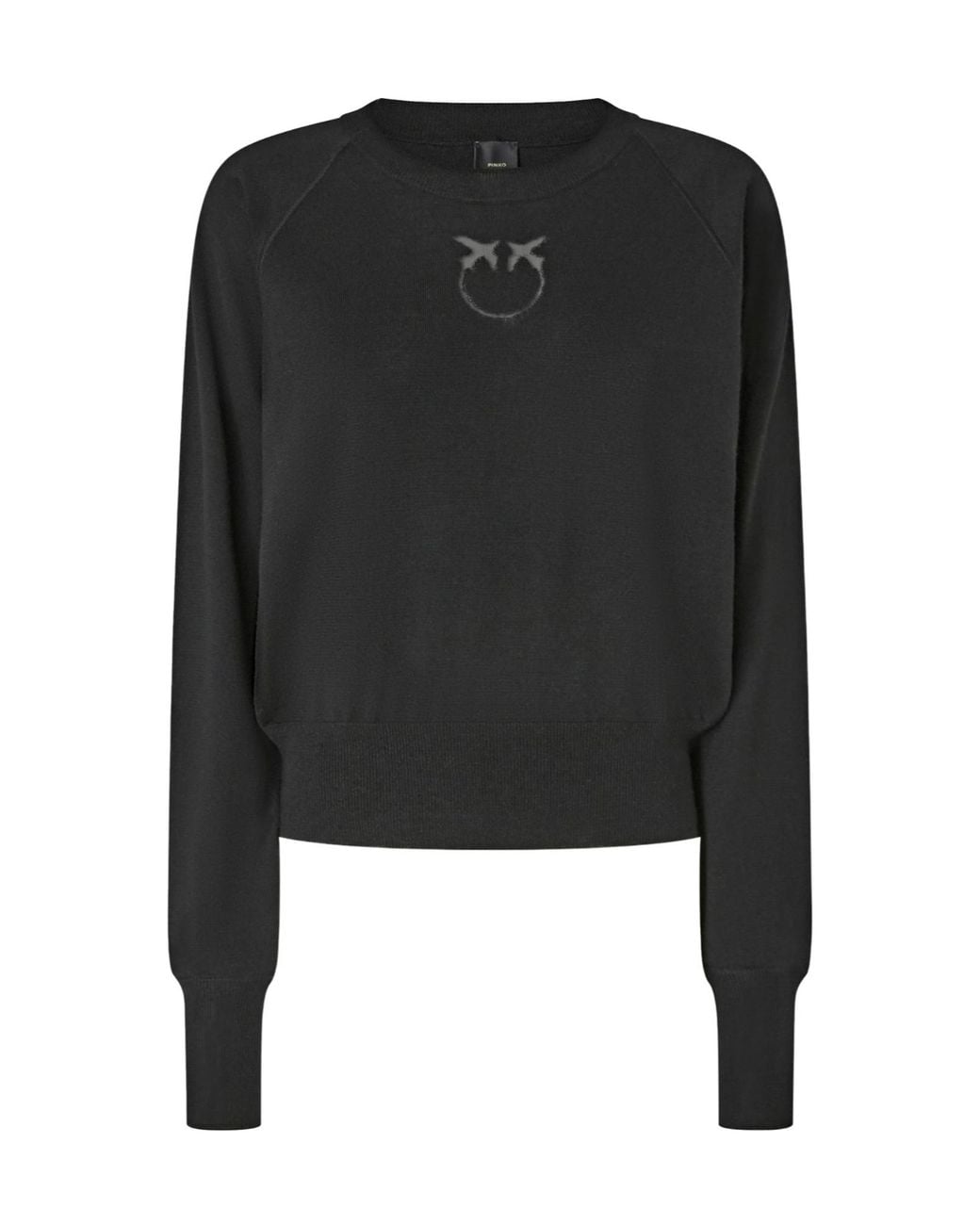 Pinko Black Logo Crewneck Sweater