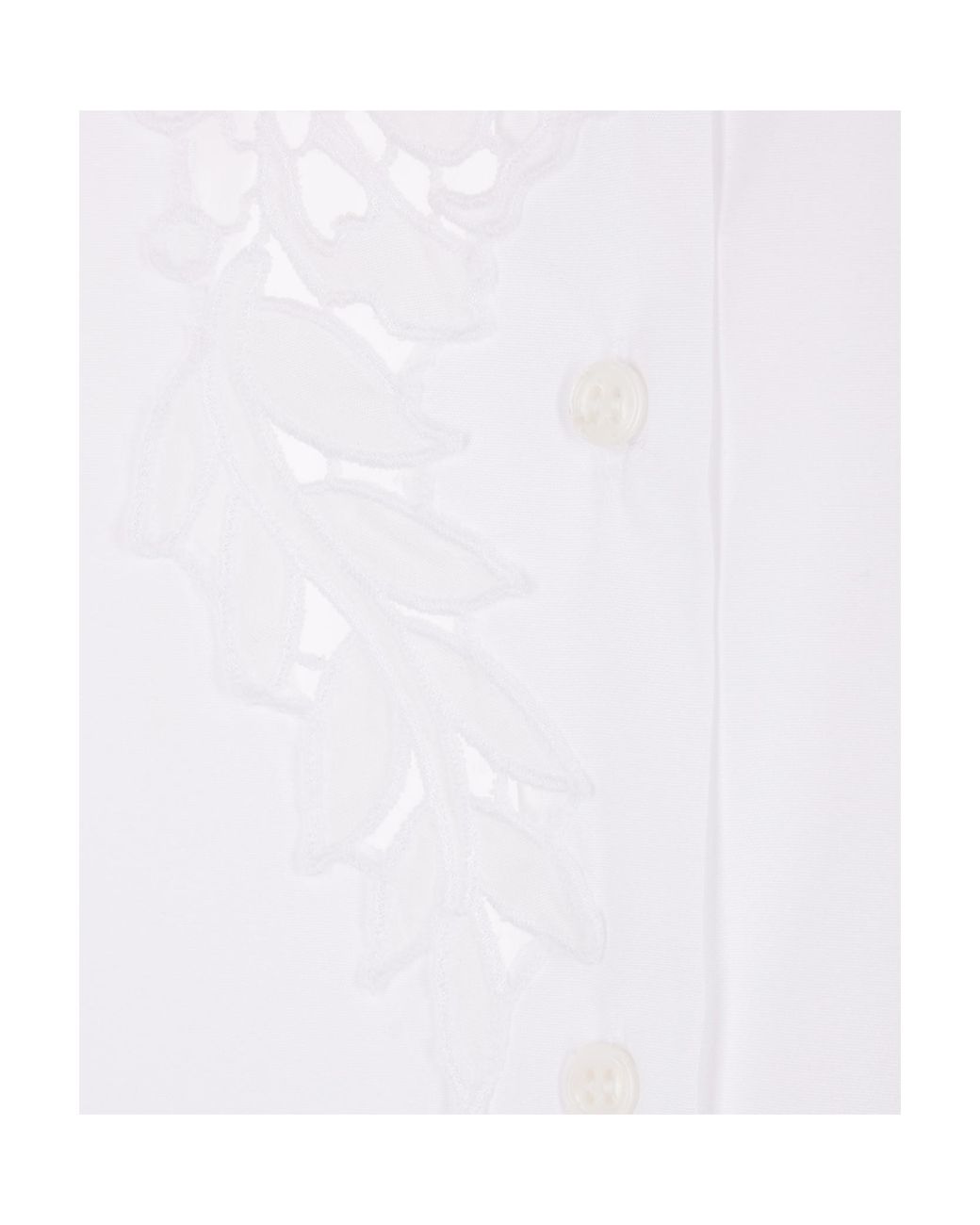 Ermanno Scervino White Macrame Lace Oversized Shirt