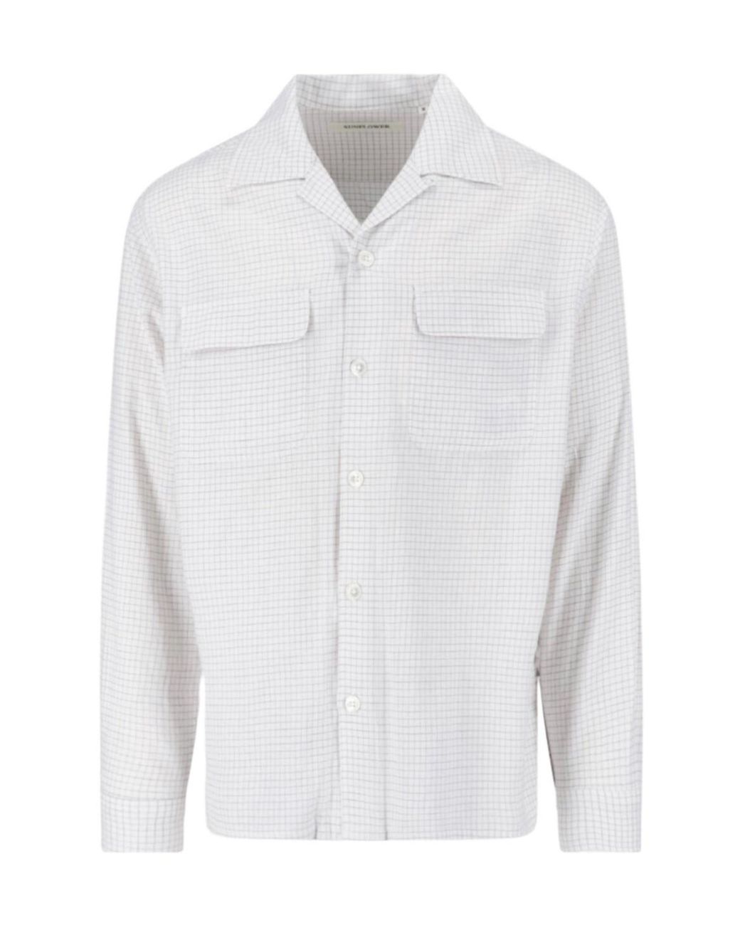 sunflower White Long Sleeve Shirt for men