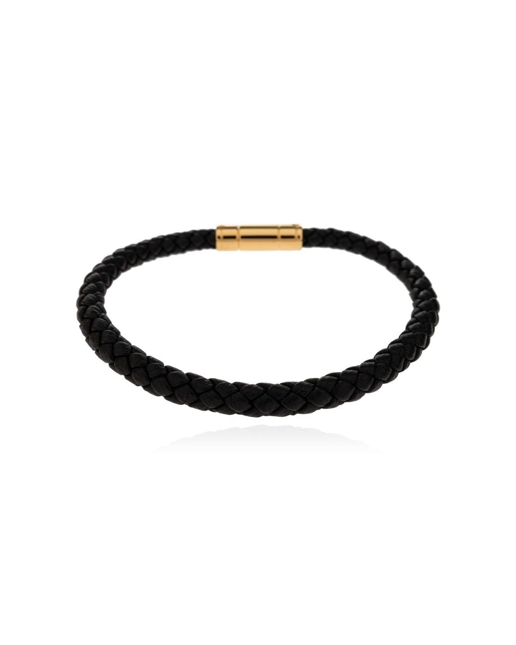 Tom Ford White Braided Leather Bracelet for men