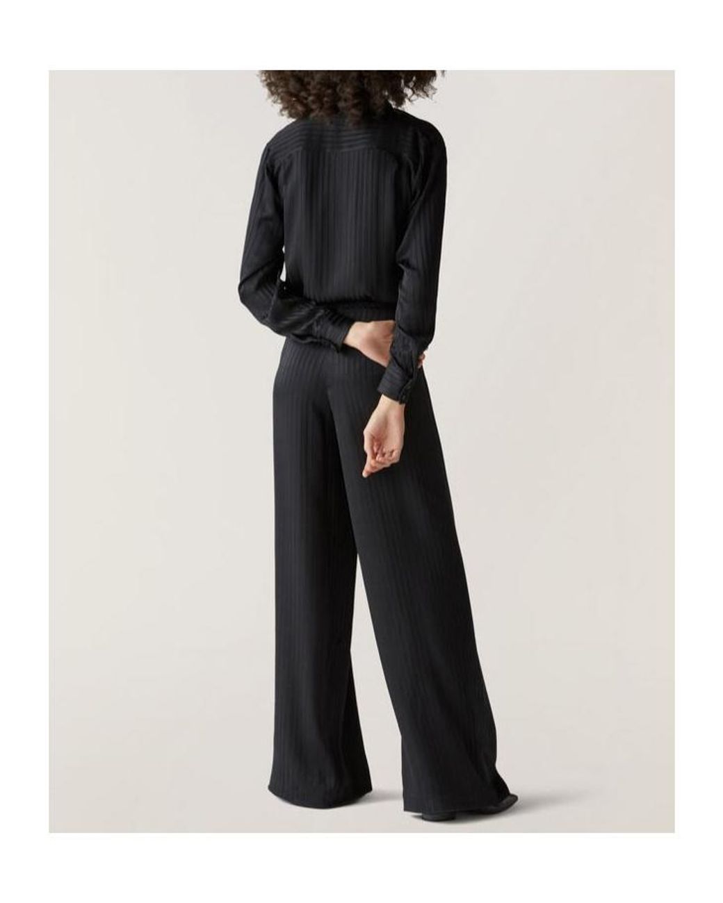 Loro Piana Black Dresden Wide-Leg Trousers