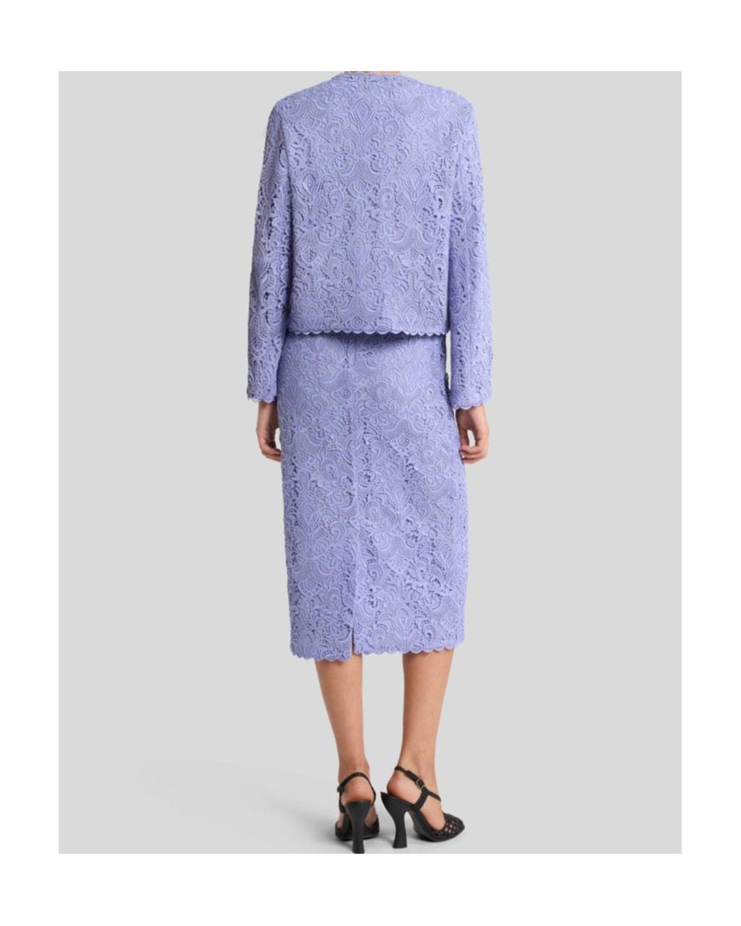 Etro Blue Floral Macramé Jacket