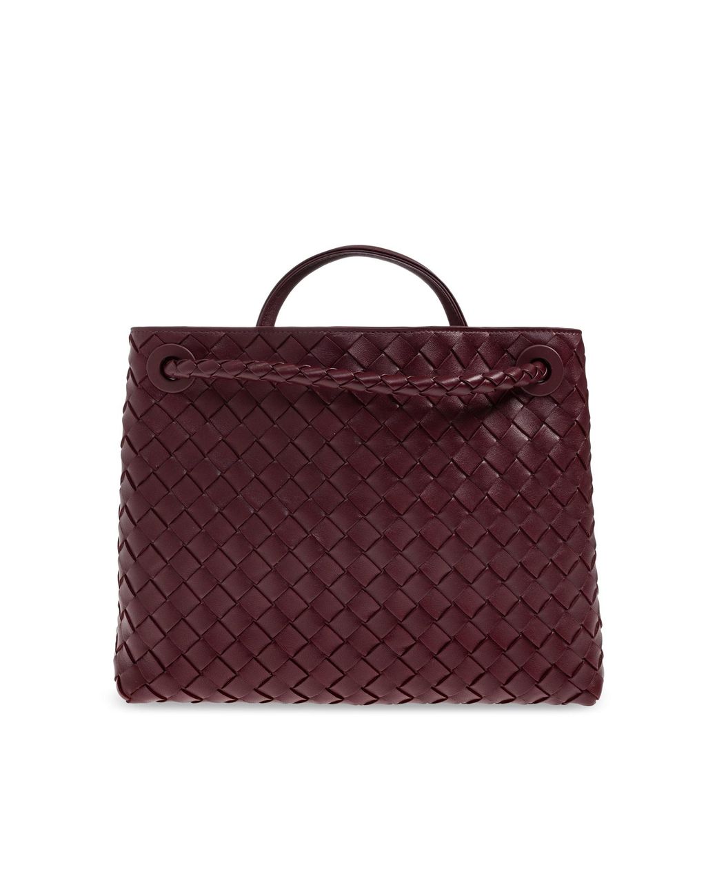Bottega Veneta Red Woven Shoulder Bag