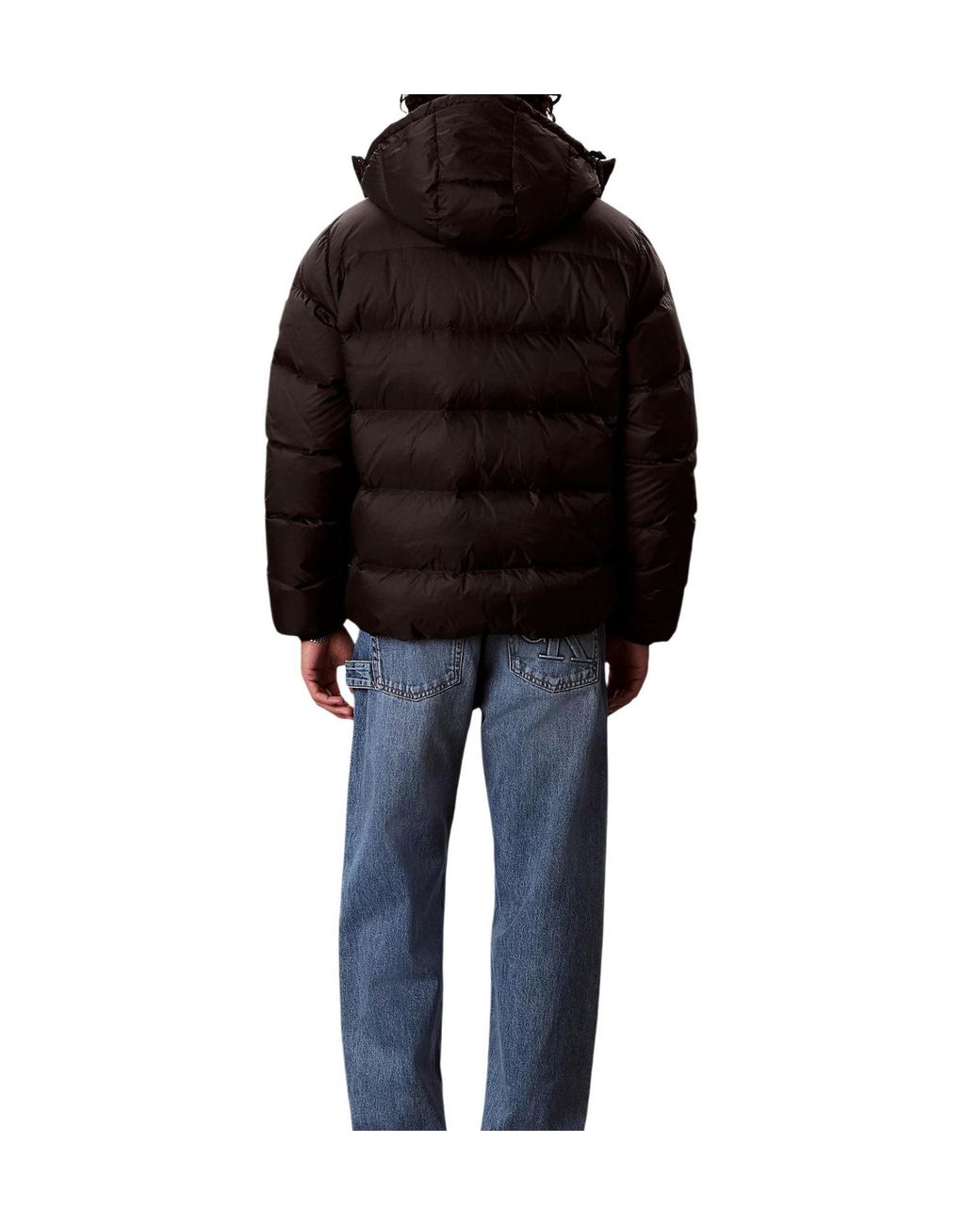 Calvin Klein Black Relaxed Nylon Puffer Jacket for men