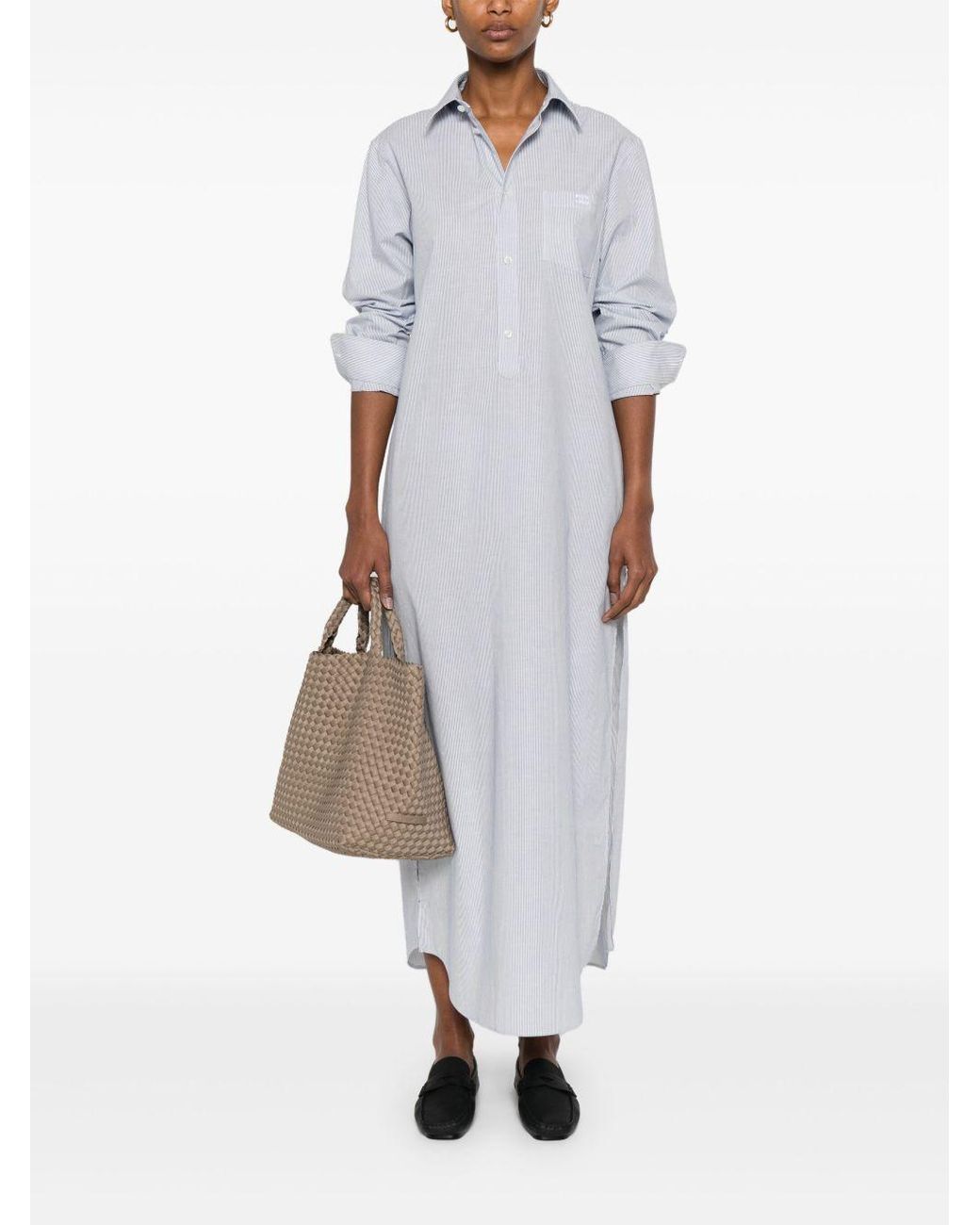 Céline White Long Shirt Dress