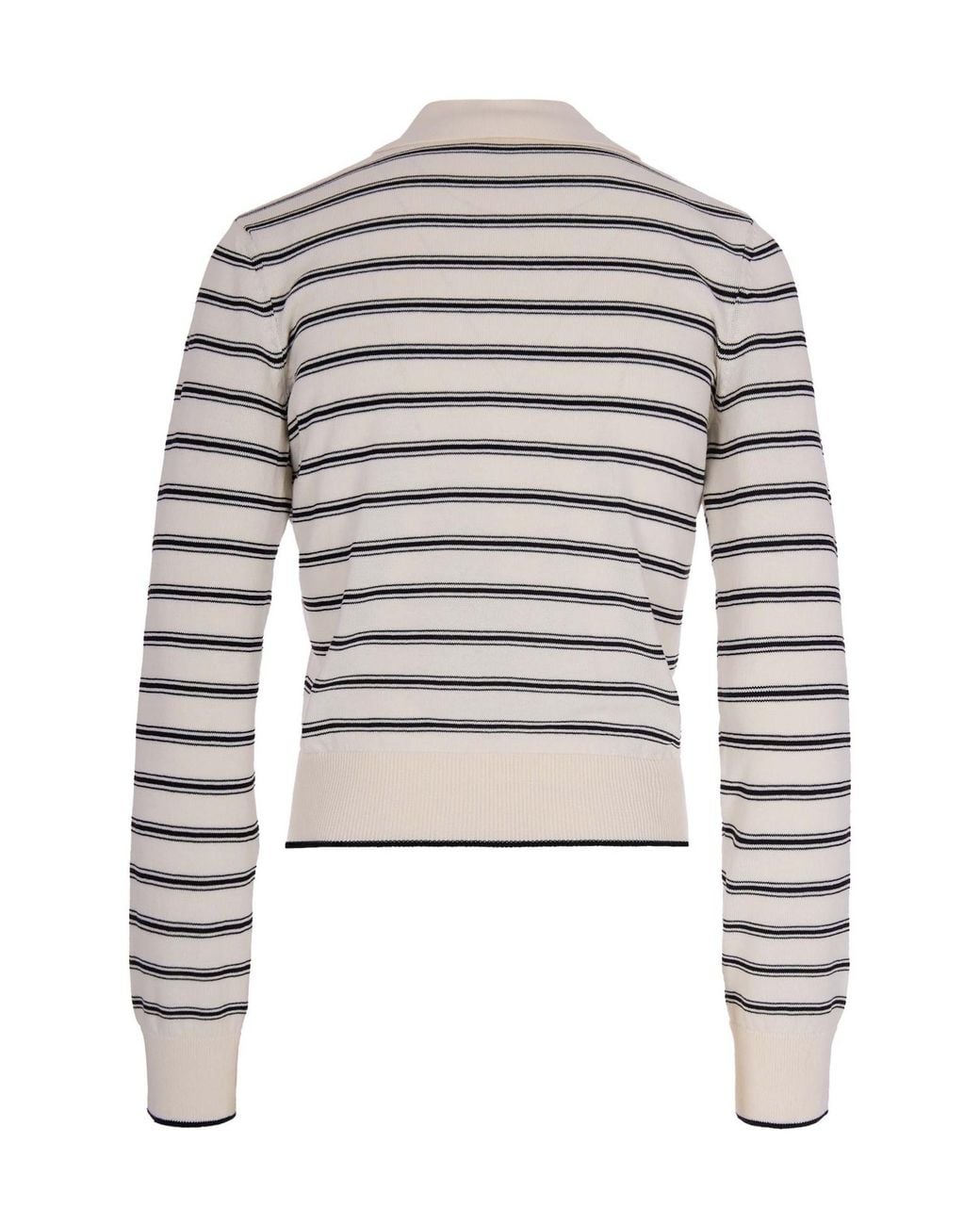 A.P.C. White Cardigan A Righe Ecru