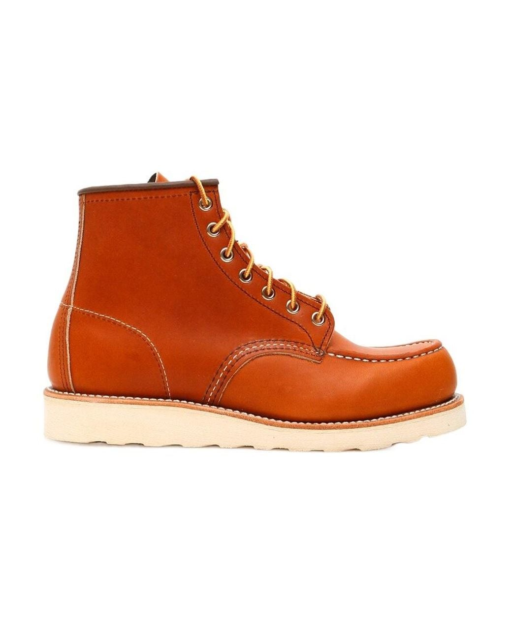 Red Wing Orange Classic Moc Toe Legacy Boots for men