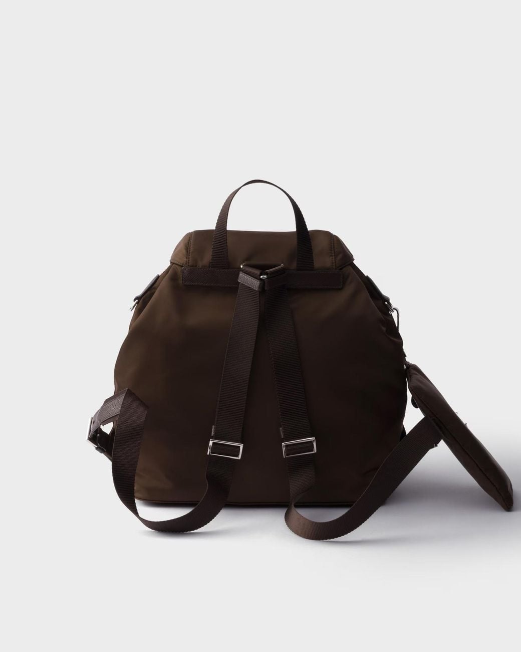 Prada Black Re-Nylon Triangle-Logo Backpack