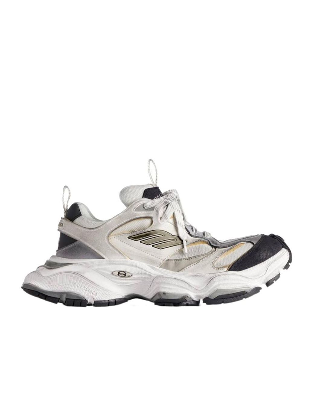 Balenciaga White 'Cargo' Sports Shoes