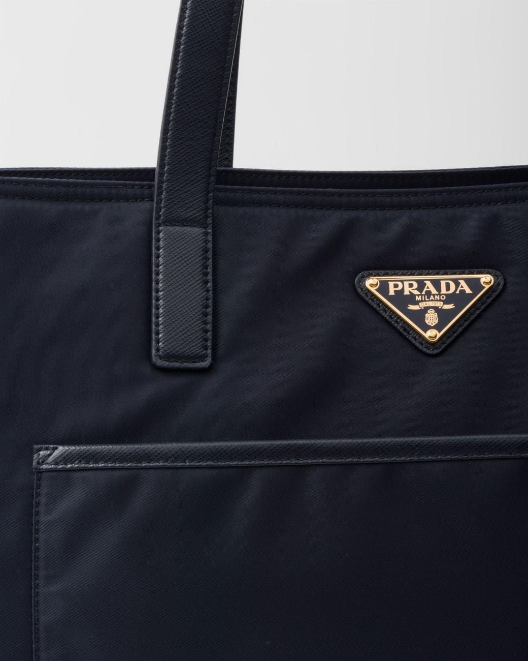 Prada Black Re-Edition 1978 Large Re-Nylon And Saffiano Leather Tote Bag