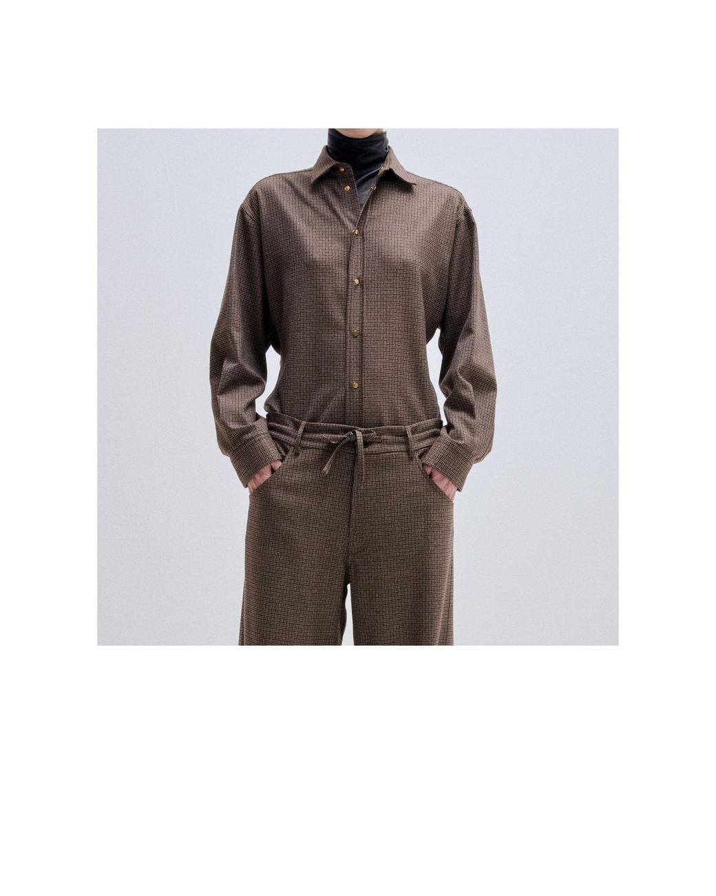 DARKPARK Gray Checked Button-Up Shirt