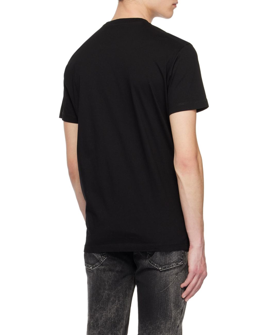 DSquared² Black Logo Printed Crewneck T-Shirt for men