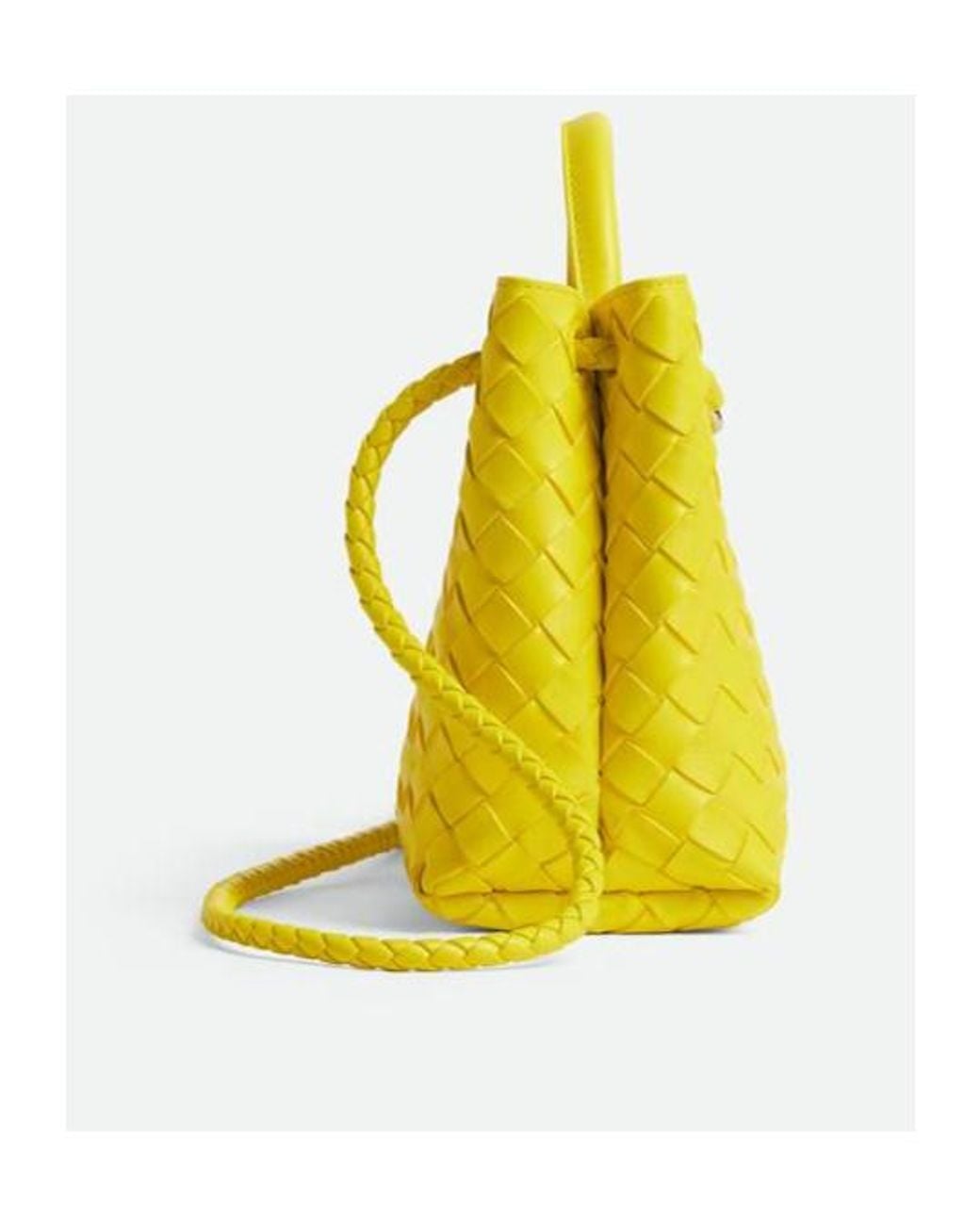 Bottega Veneta Yellow Andiamo Small Tote Bag