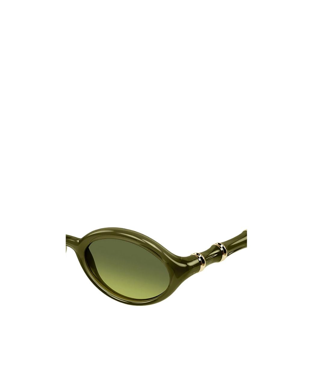 Gucci Green グッチ アイウェア オーバル フレーム サングラス