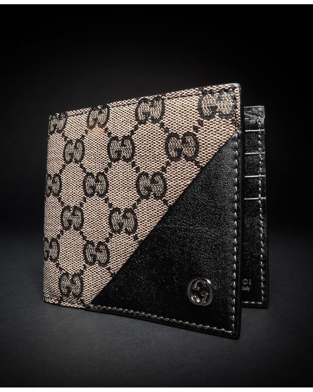 Gucci Gray Bi-Fold Wallet With Interlocking G for men