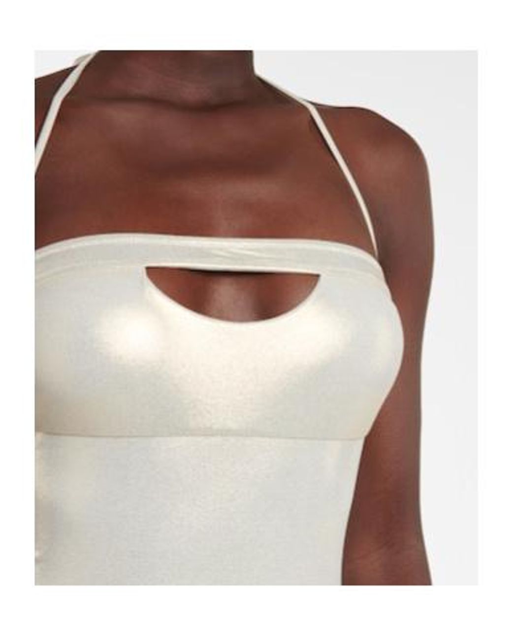Melissa Odabash White Nantes Halterneck Swimsuit