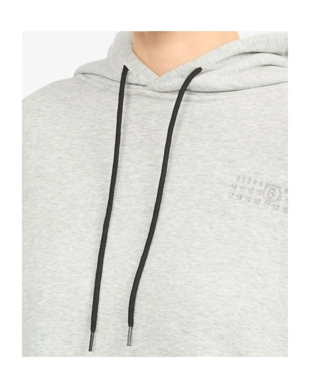MM6 by Maison Margiela Gray Double Front Drawstring Hoodie