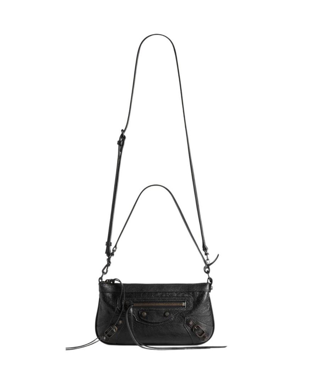 Balenciaga Black Le City Zip Shoulder Bag