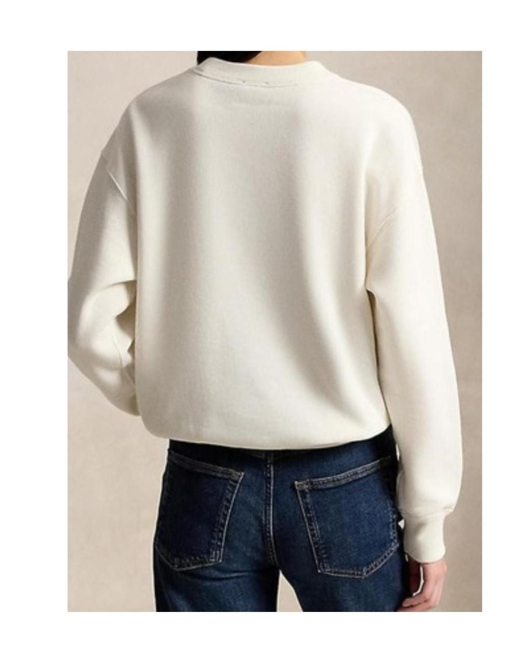Polo Ralph Lauren Natural Long-Sleeve Crew-Neck Sweatshirt