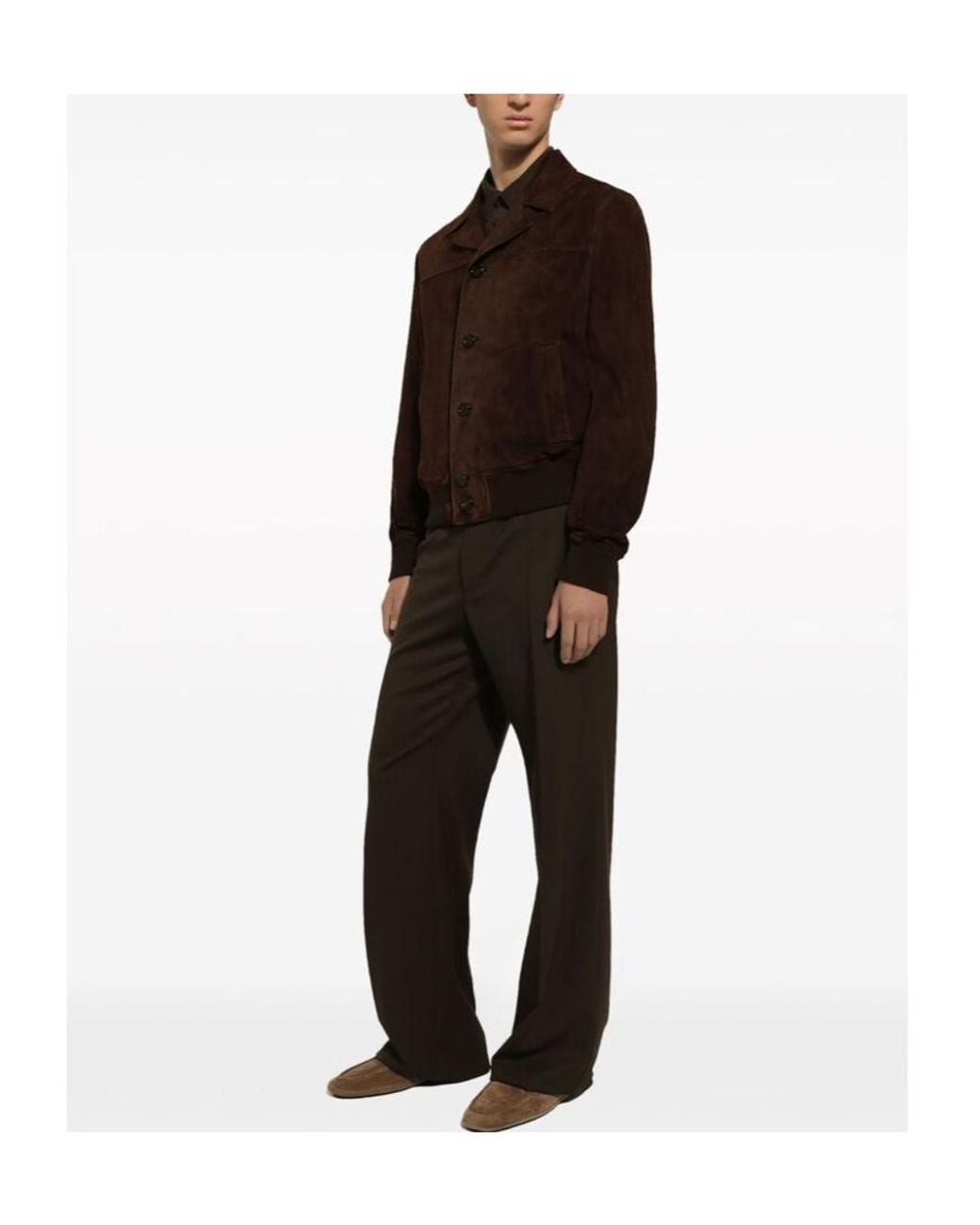 Dolce & Gabbana Black Suede Bomber Jacket for men