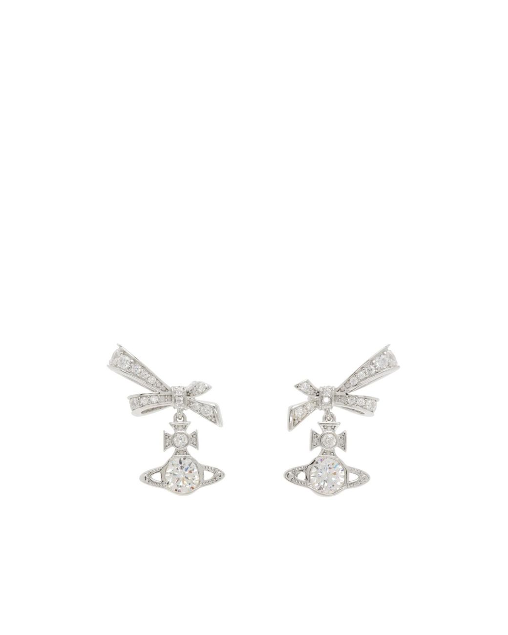 Vivienne Westwood White Bow Earrings