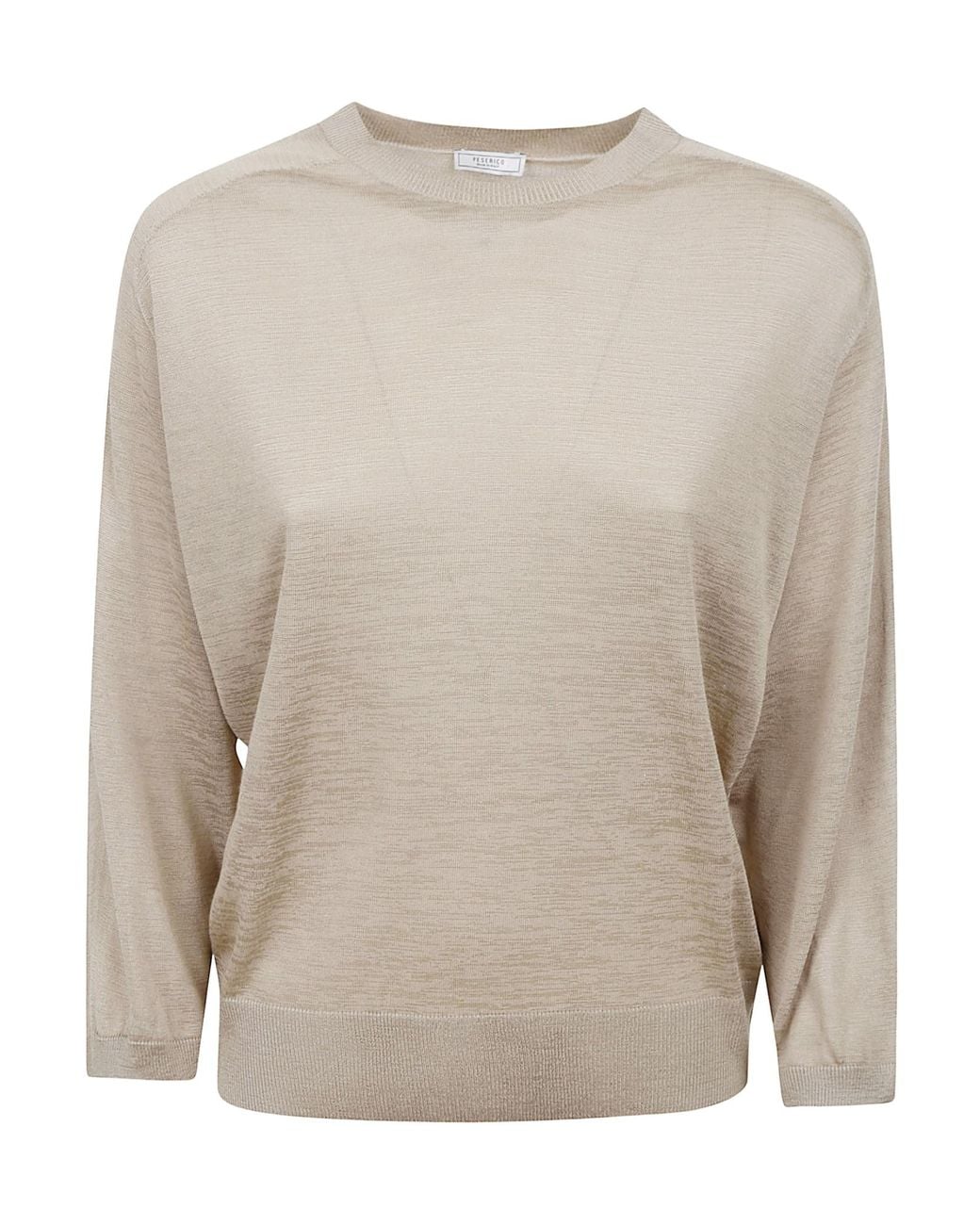 Peserico Multicolor Long Sleeved Crewneck Knitted Jumper