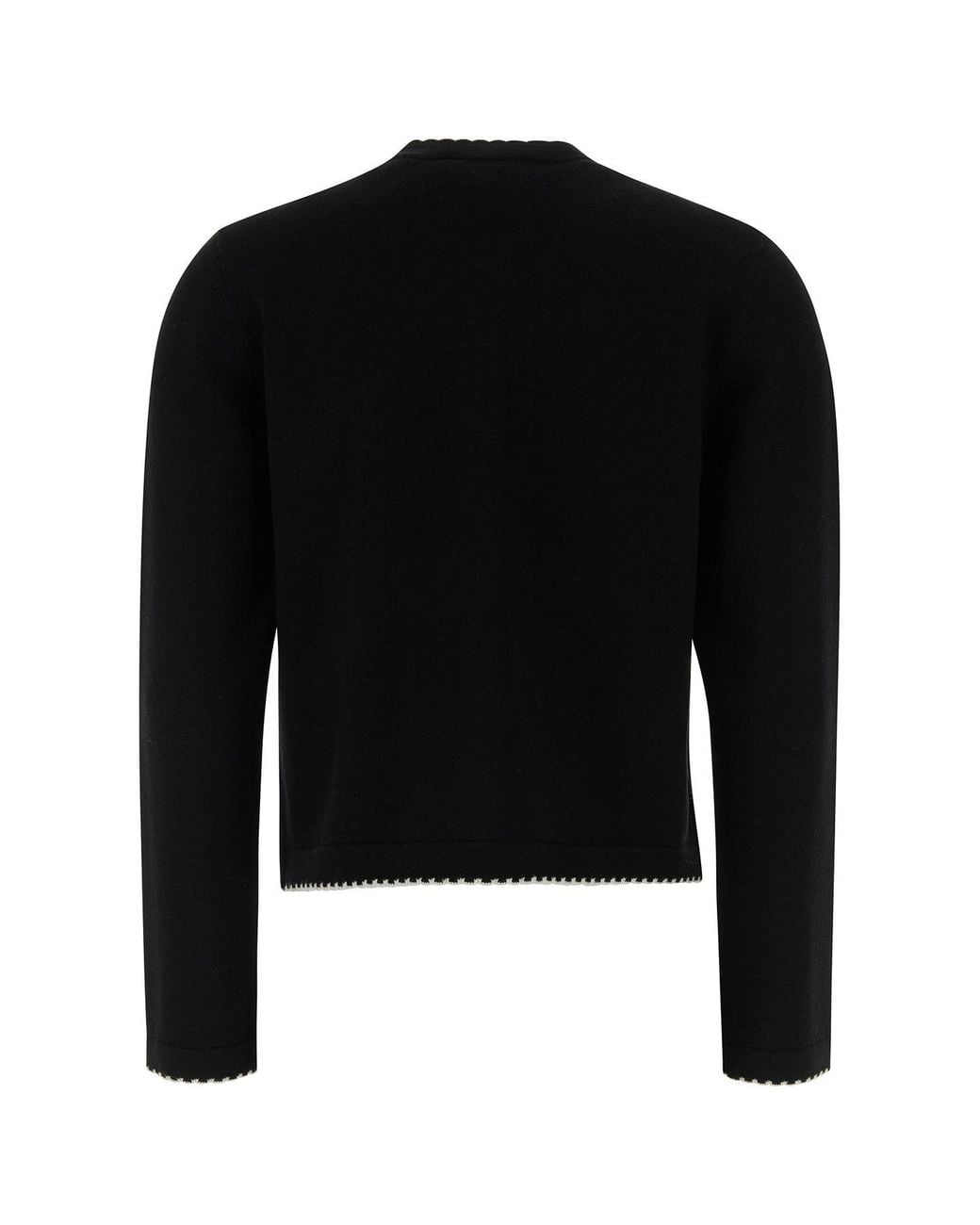 Tory Burch Black Contrast Trim Pocket Cardigan