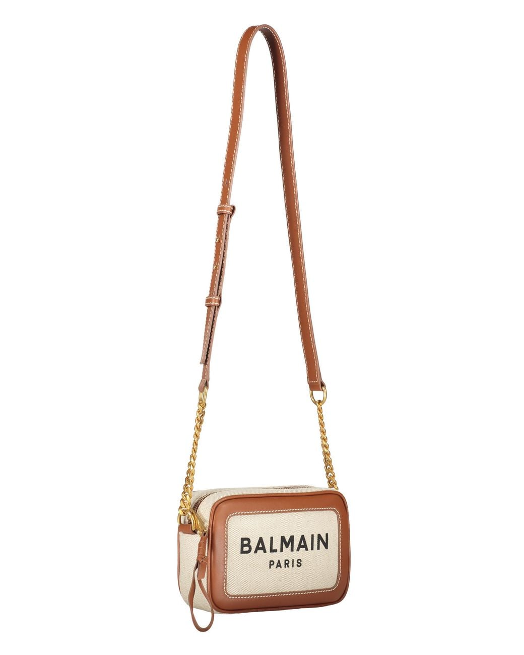 Balmain Brown B-Army 18 Zipped Camera Bag