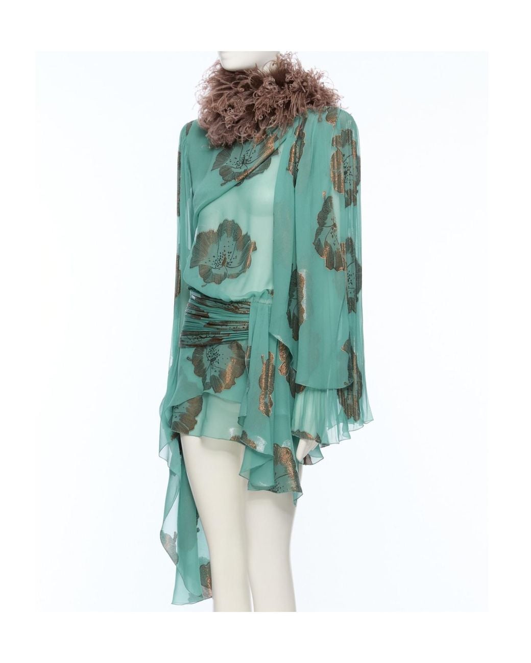Valentino Green Long-Sleeved Dress