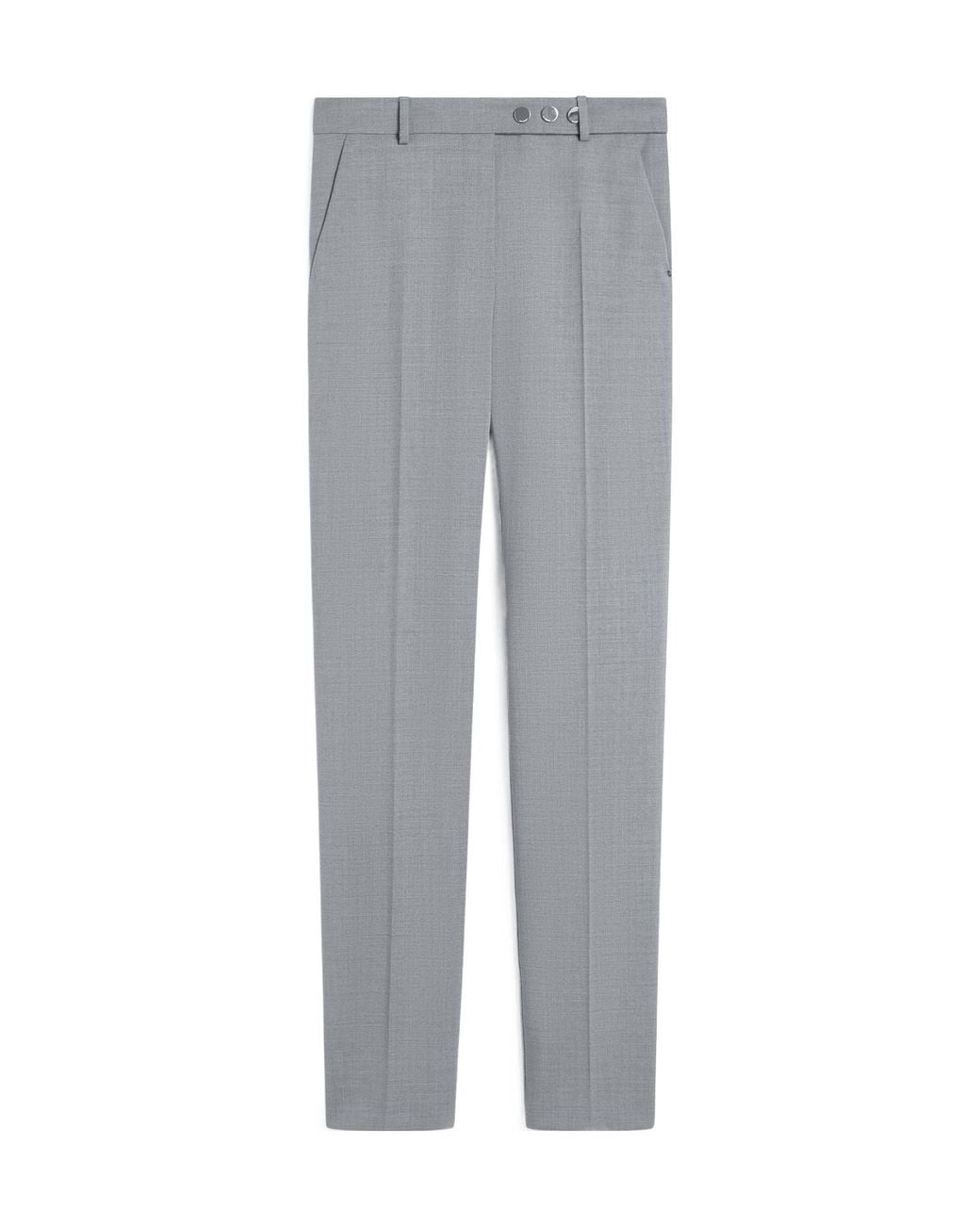 Sportmax Gray Button-Detail Trousers