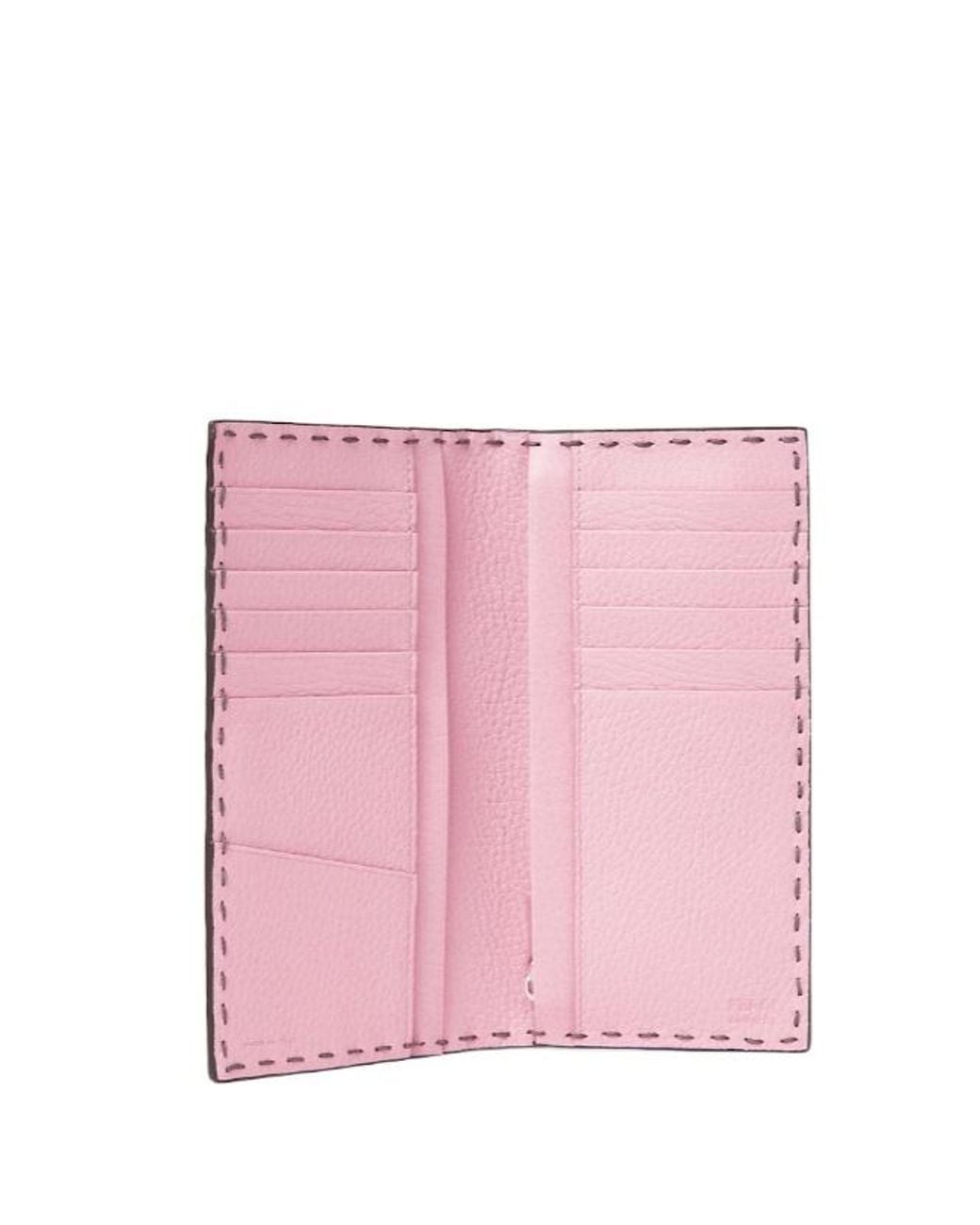 Fendi Gray Selleria Wallet Asphalt And Selleria Wallet With 141 Hand-Sewn Stitches for men