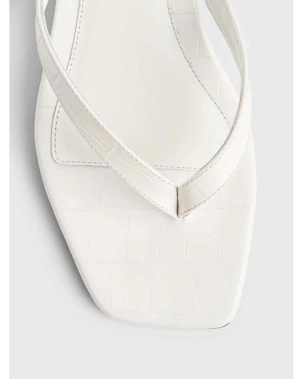 Totême White Totême Embossed Flip Flops