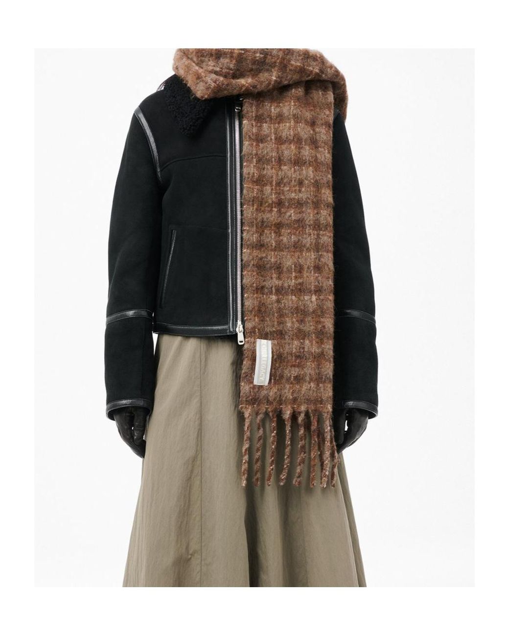 Our Legacy Brown Dorf Check Estate Scarf for men