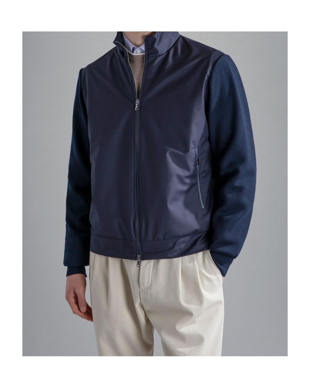 Paul & Shark Blue Hybrid Jacket for men