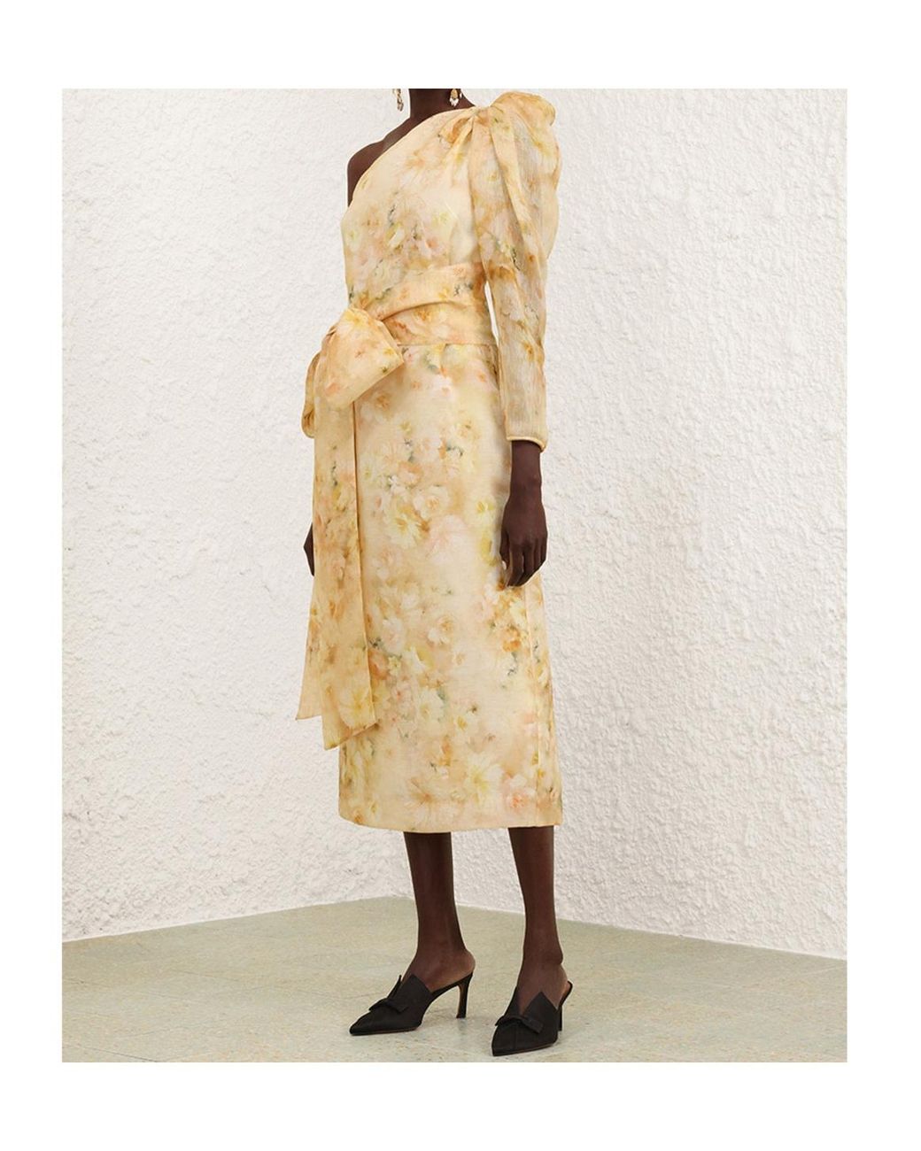 Zimmermann Metallic Crush Midi Dress