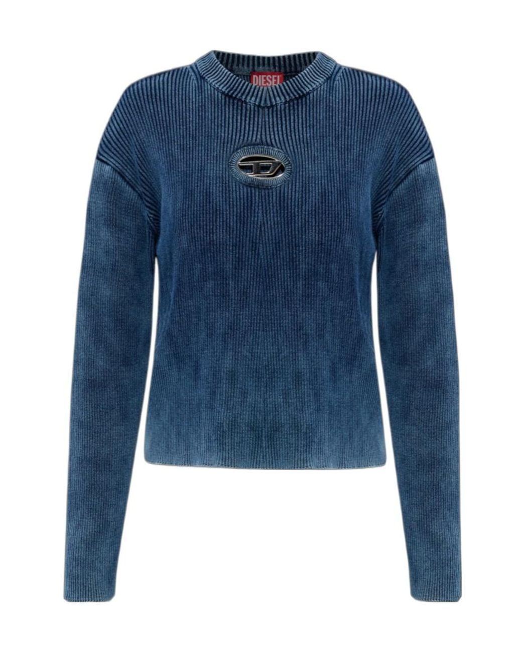 DIESEL Blue Round-Neck Knitwear