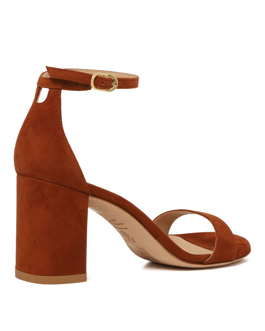Stuart Weitzman Brown Nudistarc Block-Heeled Sandals
