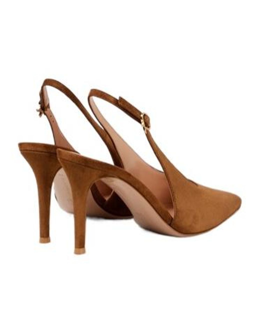 Gianvito Rossi Brown Suede Slingback Pumps