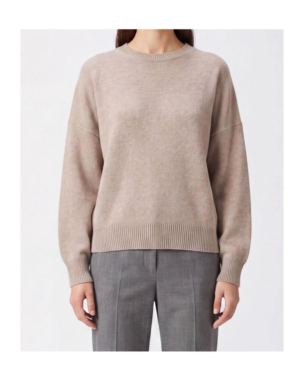Lisa Yang Brown Veira Ribbed Knit Jumper