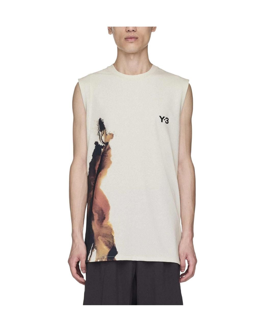 Y-3 White Printed Top for men