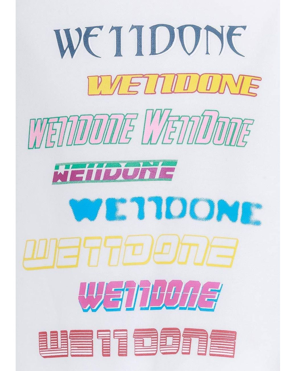 we11done White Logo Printed Long-Sleeved Sweatshirt for men