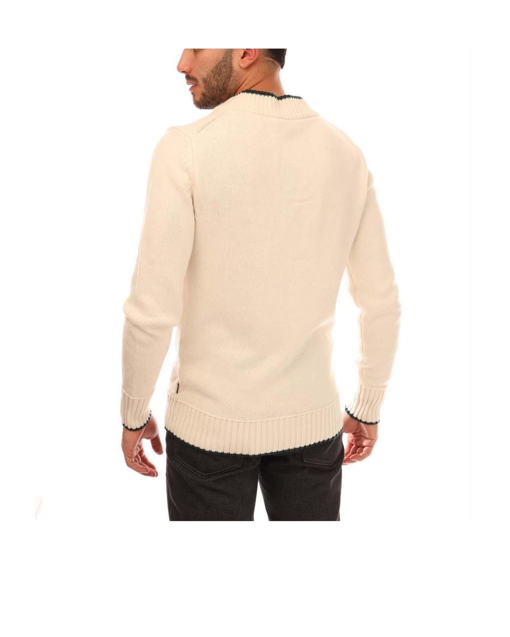 Boss Natural Crew-Neck Long-Sleeve Sweater for men