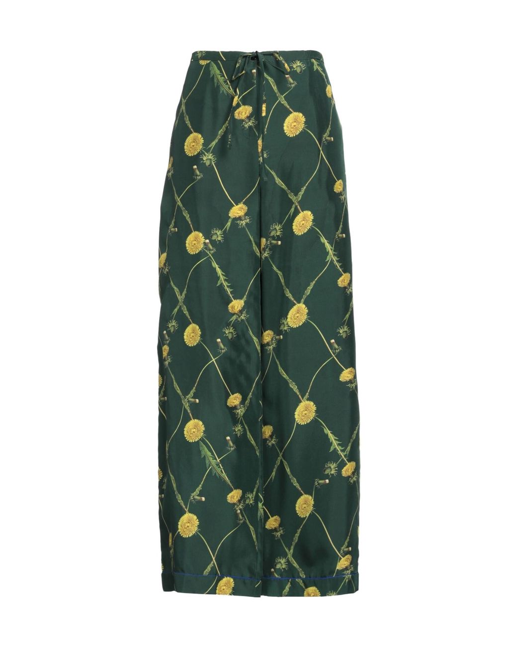 Burberry Green Floral Print High-Waist Sleep Pants